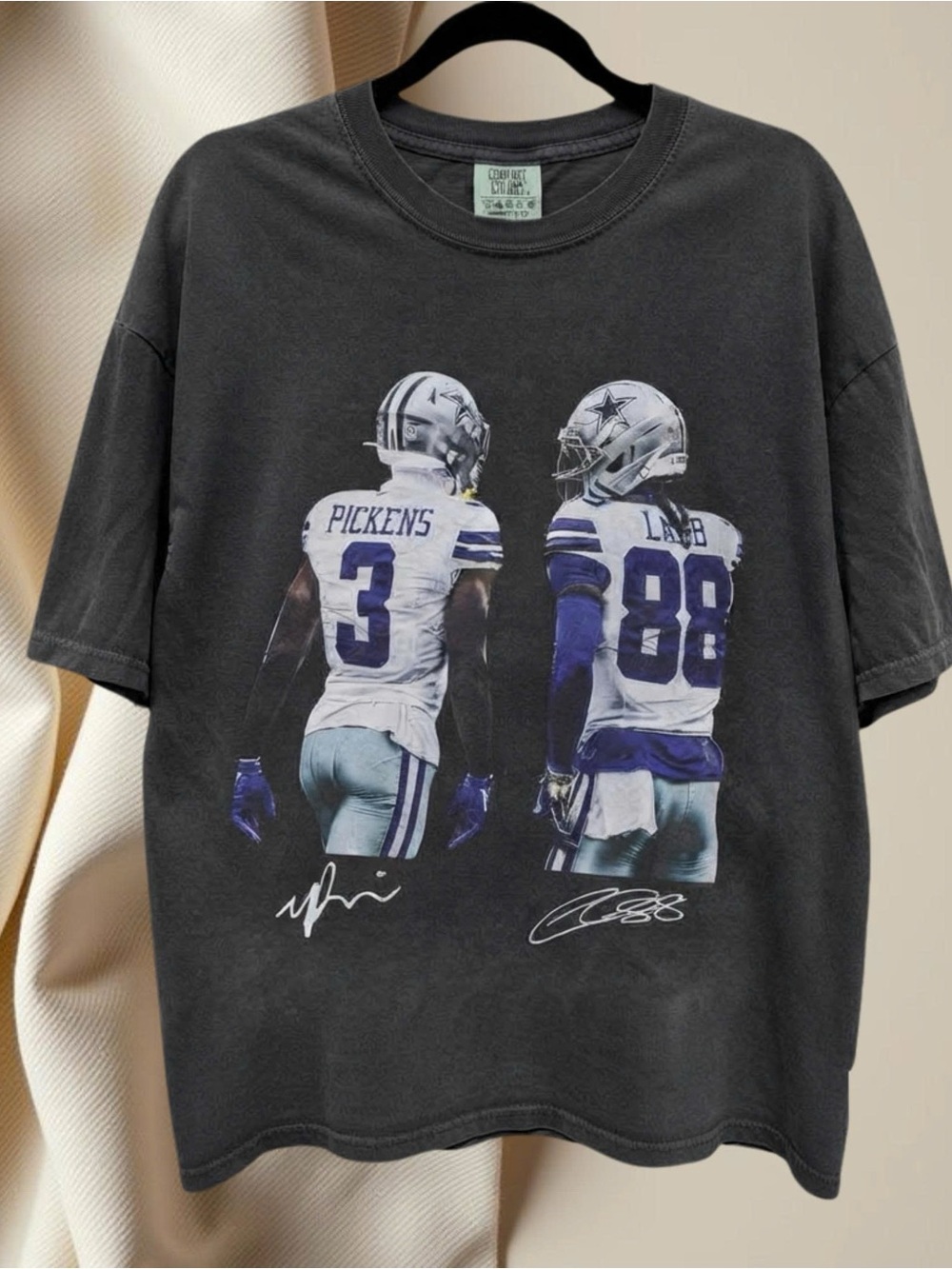 Comfort Colors Pepper Football Tshirt